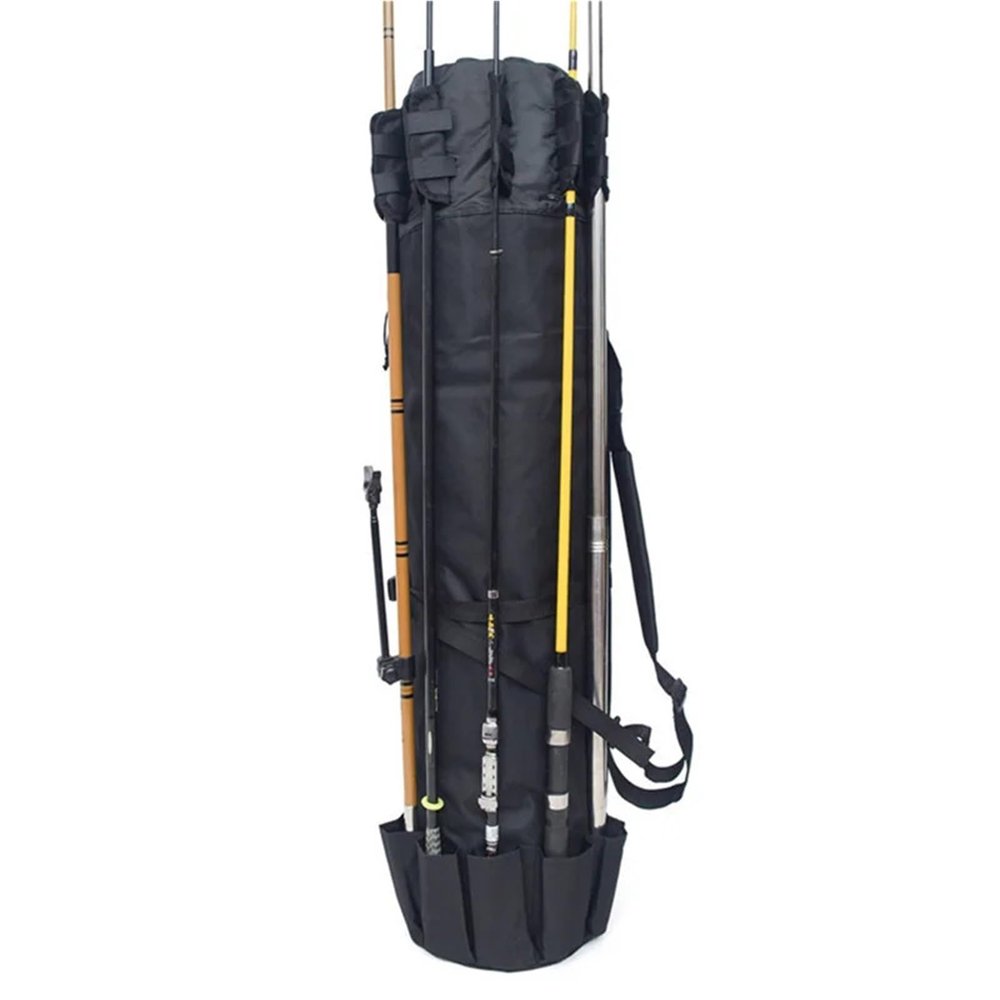 BOJHGO Fishing Rod Bag with Shoulder Strap, Black