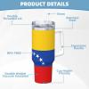 POEZJZW 1.2 L Stainless Steel Insulated Tumbler with Handle, Venezuela Flag Design view 4