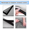 Fly Screen for Windows 50 x 60 cm, Insect Protection with Frame, No Drilling, for Indoor and Outdoor Use, White view 4