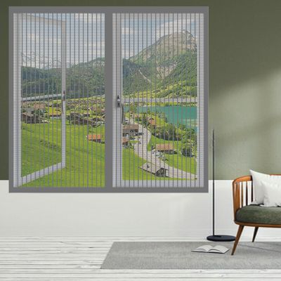 Magnetic Insect Screen for Windows, 85 x 95 cm, Gray