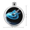 Blue Guitar Round Stainless Steel Leakproof Hip Flask, 142.7 g view 2