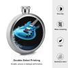 Blue Guitar Round Stainless Steel Leakproof Hip Flask, 142.7 g view 3