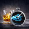 Blue Guitar Round Stainless Steel Leakproof Hip Flask, 142.7 g view 4