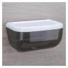 Tissue Holder Box, No-Drill Toilet Paper Storage Box, Black view 1