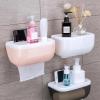 Tissue Holder Box, No-Drill Toilet Paper Storage Box, Black view 4