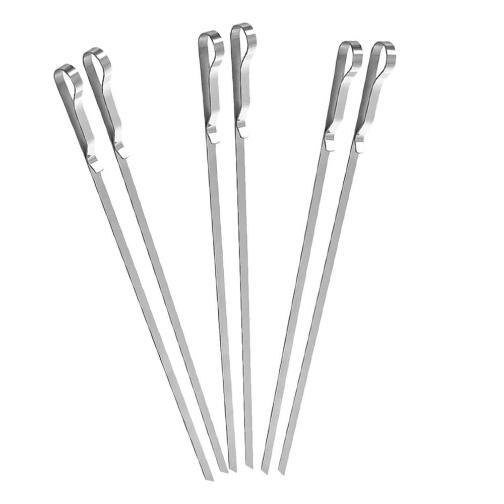 Stainless Steel Skewers with Pin Clip for Picnics