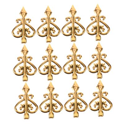 HYTROVE 12-Piece Aluminum Alloy Metal Fence Finials, Decorative Spikes for Fence Posts, Replacement Parts for Garden and Yard Décor