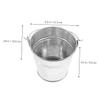 Alipis Small Iron Metal Buckets, 8-Pack, Silver-Colored with Handles view 3