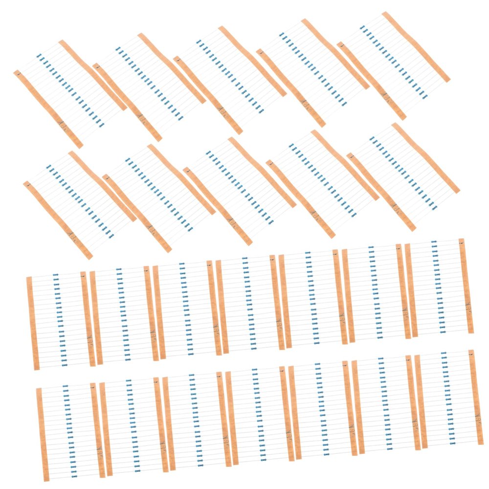 600-Piece Five-Band Metal Film Resistor Set, 1/4 W, 1%