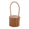 Handwoven Brown Rattan Flower Basket, Portable view 1