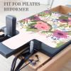 FANSU Pilates Yoga Mat, Pilates Reformer Mat, Non-Slip Washable Workout Mat, Foldable Fitness Mat for Aerobic Training (Gray Suede, 996 x 610 x 1.5 m) view 3