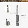 QUARKZMAN 5-Piece T15 Torx Bit Set, 1/4-Inch Hex Shank, 50 mm, Magnetic view 2
