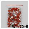 LTRAJUYNH RV1.25-8 (RV1-8) Red Insulated Ring Terminal Connectors, 22–16 AWG / 0.5–1.5 mm², 100-Pack view 2