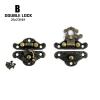6-Piece Vintage Antique Brass Bronze Toggle Latch Hasps with Screws, B 28 x 23 mm view 2