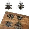 6-Piece Vintage Antique Brass Bronze Toggle Latch Hasps with Screws, B 28 x 23 mm view 3