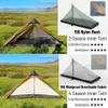 3F UL Gear Lanshan 1/2 Ultralight Backpacking Tent, 759.8 g, 15D Silicone Fabric, 5000+ mm Waterproof, 3/4-Season, 1/2-Person, Khaki view 3