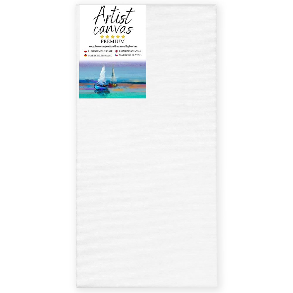 GP TONER White Cotton Stretched Canvas, 40 x 80 cm