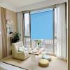 Blackout Roller Blind, Blue, 45 × 130 cm (18 × 51 in) view 1