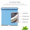 Blackout Roller Blind, Blue, 45 × 130 cm (18 × 51 in) view 2