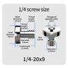 FEICHAO 1/4" and 3/8" Screw M3 Locating Pin Mounting Adapter for DSLR and Action Cameras, 1/4" Screw view 2