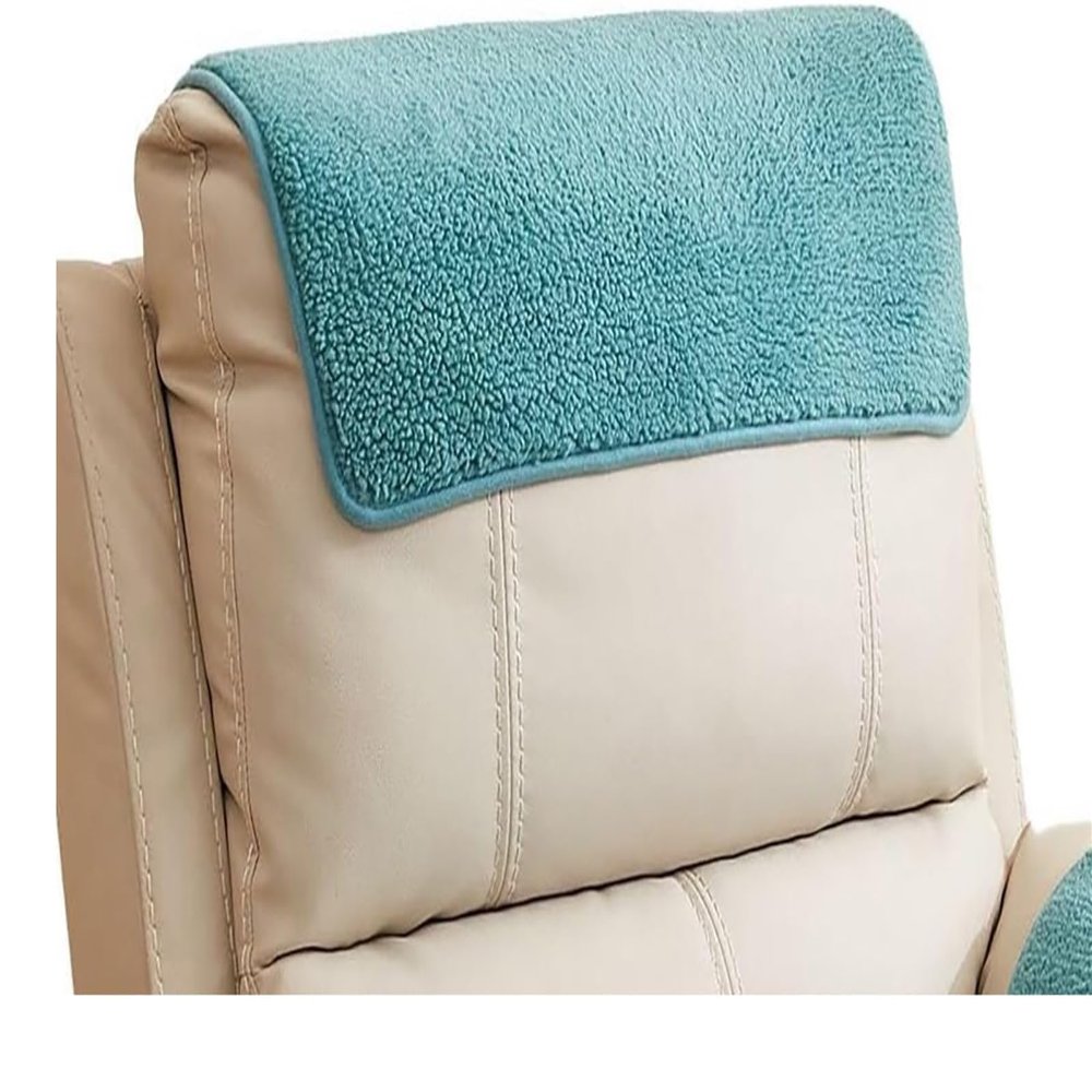 Miecoae Armrest and Headrest Cover for Couch or Sofa, Aquablue, No Pocket