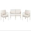 Beliani Eriche 3-Piece Light Beige Plastic Lounge Set view 1