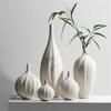 RUNZE765Z Vintage Cream Ceramic Vase, Small view 3