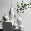 RUNZE765Z Vintage Cream Ceramic Vase, Small view 4