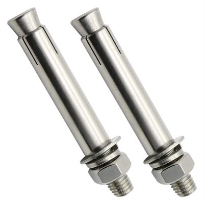Expansion Anchors, 2-Pack, M16 Stainless Steel Expansion Bolts, External Hex Nut, M12x150