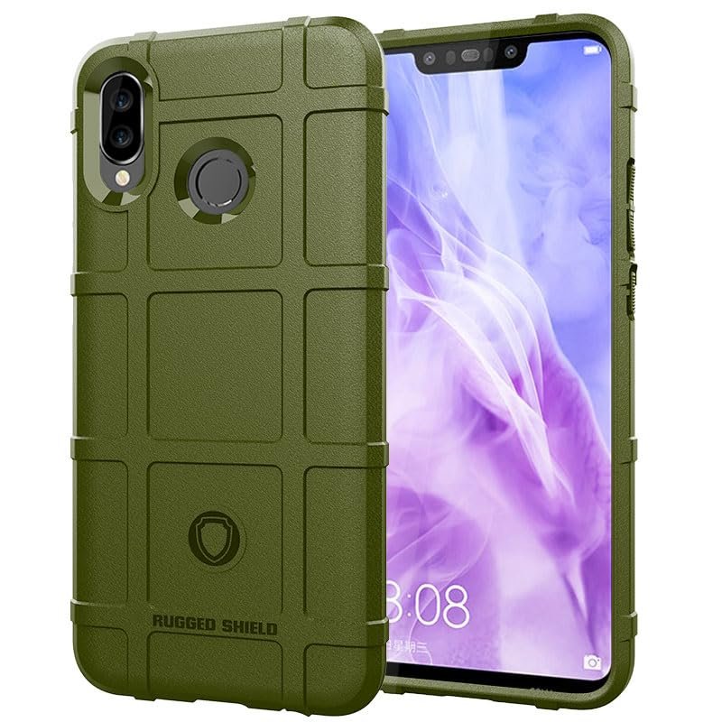 Jiajihua Case Compatible with Huawei Nova 3, Shockproof Anti-Drop TPU Soft Case, Green