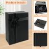 Large Foldable Cardboard Gift Box with Lid, 28 x 20 x 9 cm, Black view 3