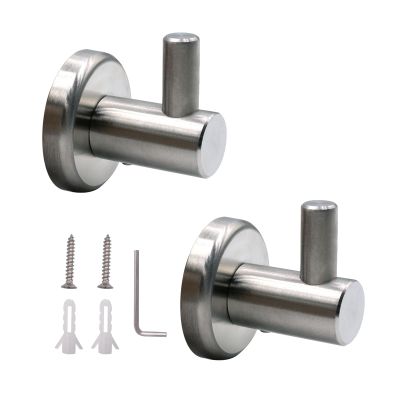 pangutheos 2-Pack Coat Hooks, Drill-Mount Towel Hooks