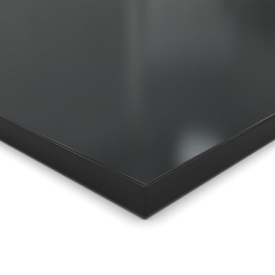 AUPROTEC Decorative Panel, 25 mm, Black, 10 x 80 cm, All-Around ABS Edge