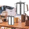 Kasmole Vintage Stainless Steel Camping Coffee Maker view 3