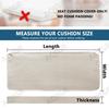 AQIGR Bench Cushion Cover, Gray, 200 x 60 x 8 cm view 3