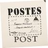 NULYLU Vintage Wall-Mounted Iron Mailbox, American Style, Beige view 3