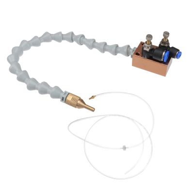 Lubricating Nozzle with Adjustable Air and Coolant for CNC Lathes