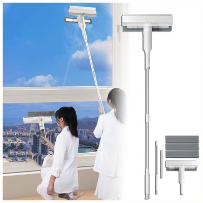 HJXBD888 4-in-1 Spray Window Squeegee with Telescopic Handle