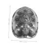 Warmhm Vintage Metal Turtle Figurine with Eight-Trigram Shell, Silver view 2