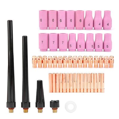 RASTKY Professional TIG Torch Parts Kit with Collet Cups and Gas Nozzles for WP-9/20/25