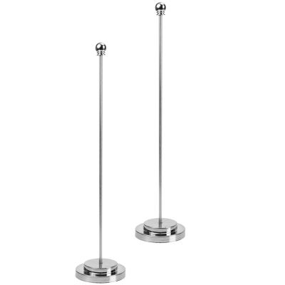 Metal and Plastic Desktop Flagpoles, 2-Pack
