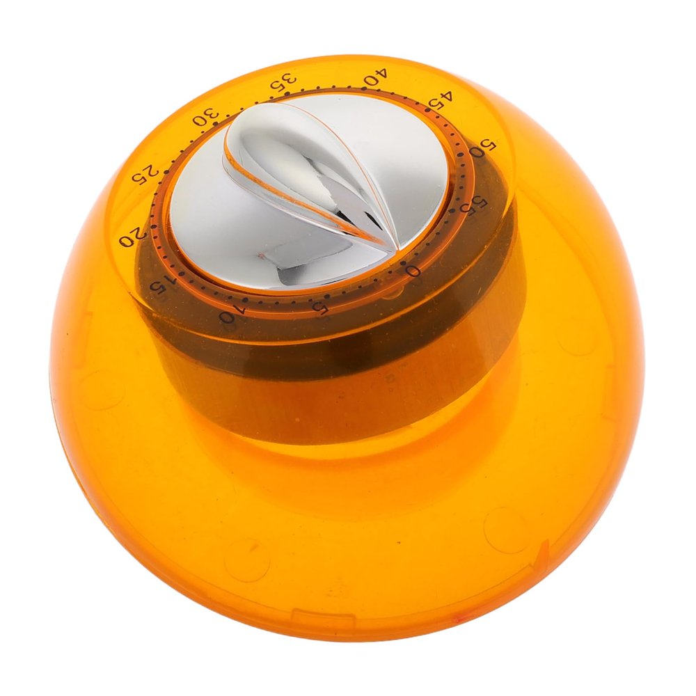 Mechanical 60-Minute Plastic Countdown Timer, Orange