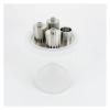 EKFBQBGW 3-Inch Bubble Plate Set, 304 Stainless Steel with Sule Borosilicate Glass and Double Card-Slot Gasket view 1