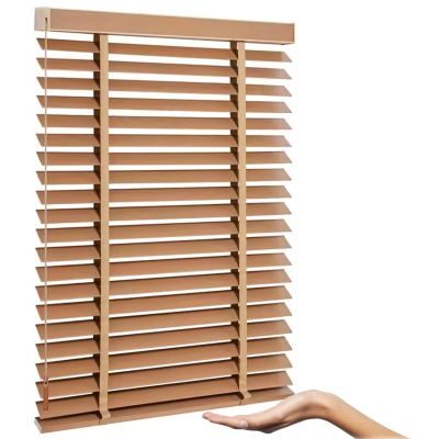 Generic Real Wood Blinds, Dark Carbonized, 90W x 220H cm