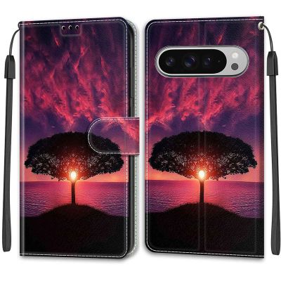 Painted Wallet Case for Google Pixel 9 Pro XL, Sunset