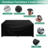 AEXOIO Waterproof Patio Furniture Cover 230 x 230 x 10 cm, Black view 2