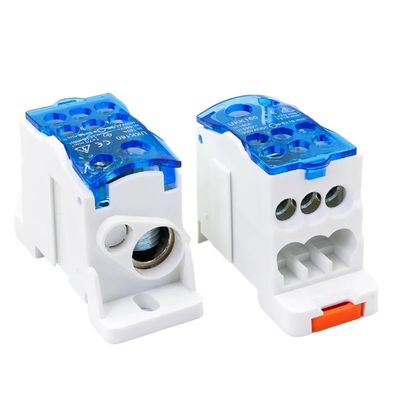 VWWJCCRO 1-Piece UKK160A DIN Rail Terminal Block, 1-In/6-Out Power Distribution Block