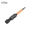 QUARKZMAN 4-Piece H1.5 Metric Hex Bit Set, 1/4-Inch Shank, 50 mm, Magnetic view 3