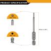QUARKZMAN TT8 Security Torx Bit, 65 mm Long, 1/4-Inch Magnetic S2 Steel view 2