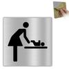 LEIASA | Mother & Baby Changing Room Sign - 10 x 10 cm - Aluminum - Baby Care view 1
